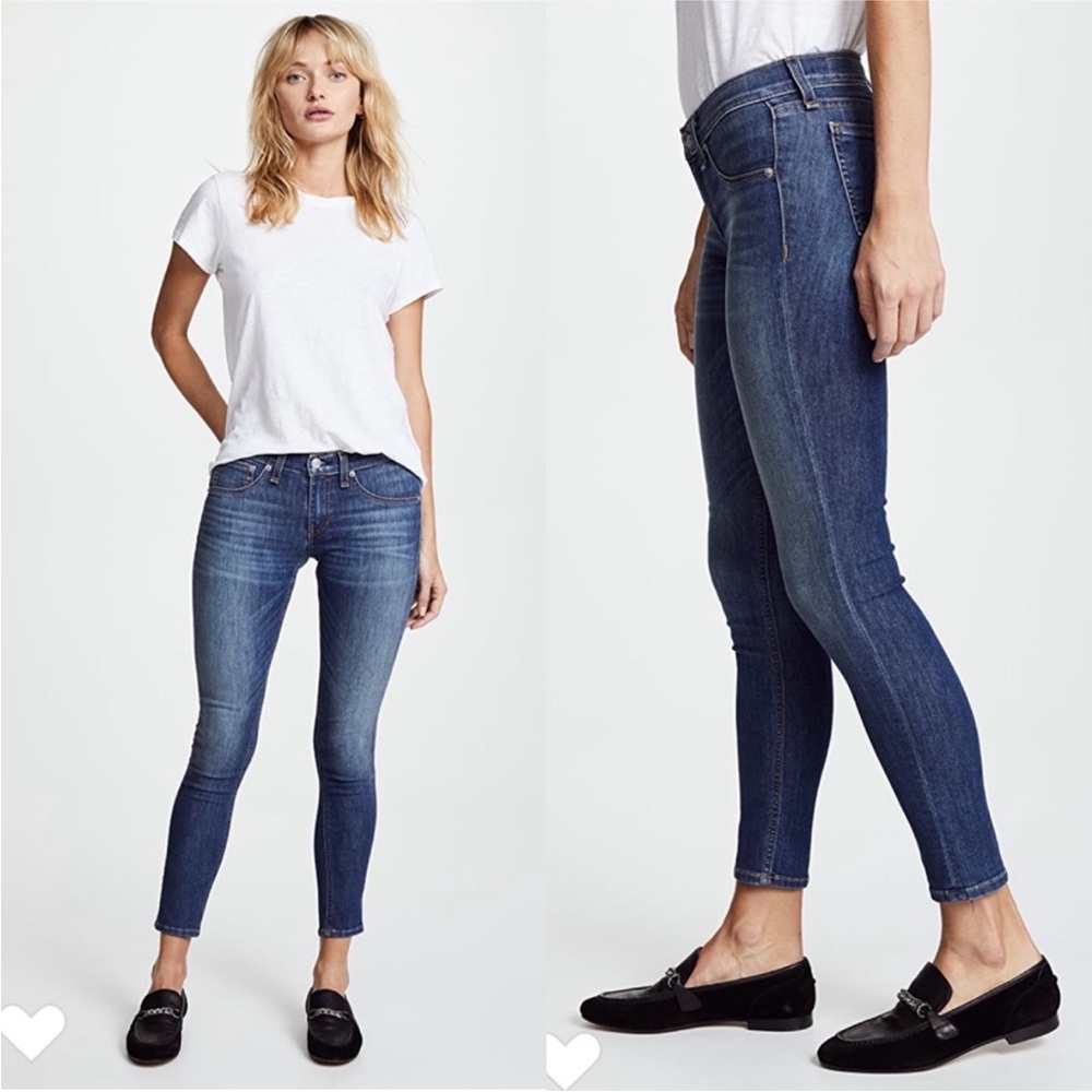 RAG & BONE Capri Denim Skinny Jeans in Rae Size 25 Minimalist Emo Indie
